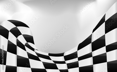 checkered flag background vector race design