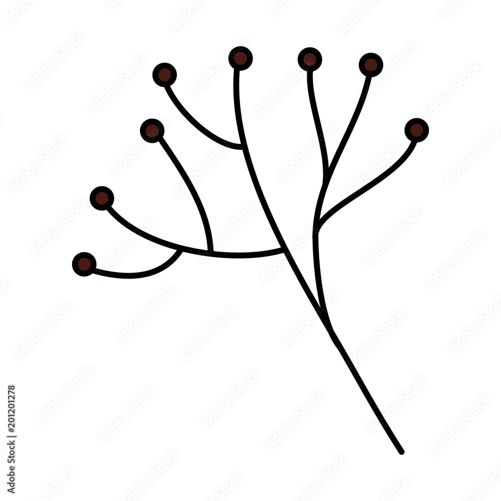 tree branch with balls decorative vector illustration design tree branch with balls decorative vector illustration design