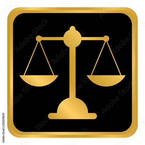 Scale button on white.