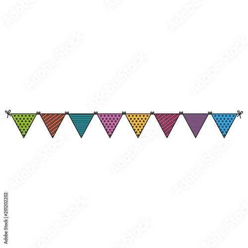 garlands party decorative isolated icon vector illustration design