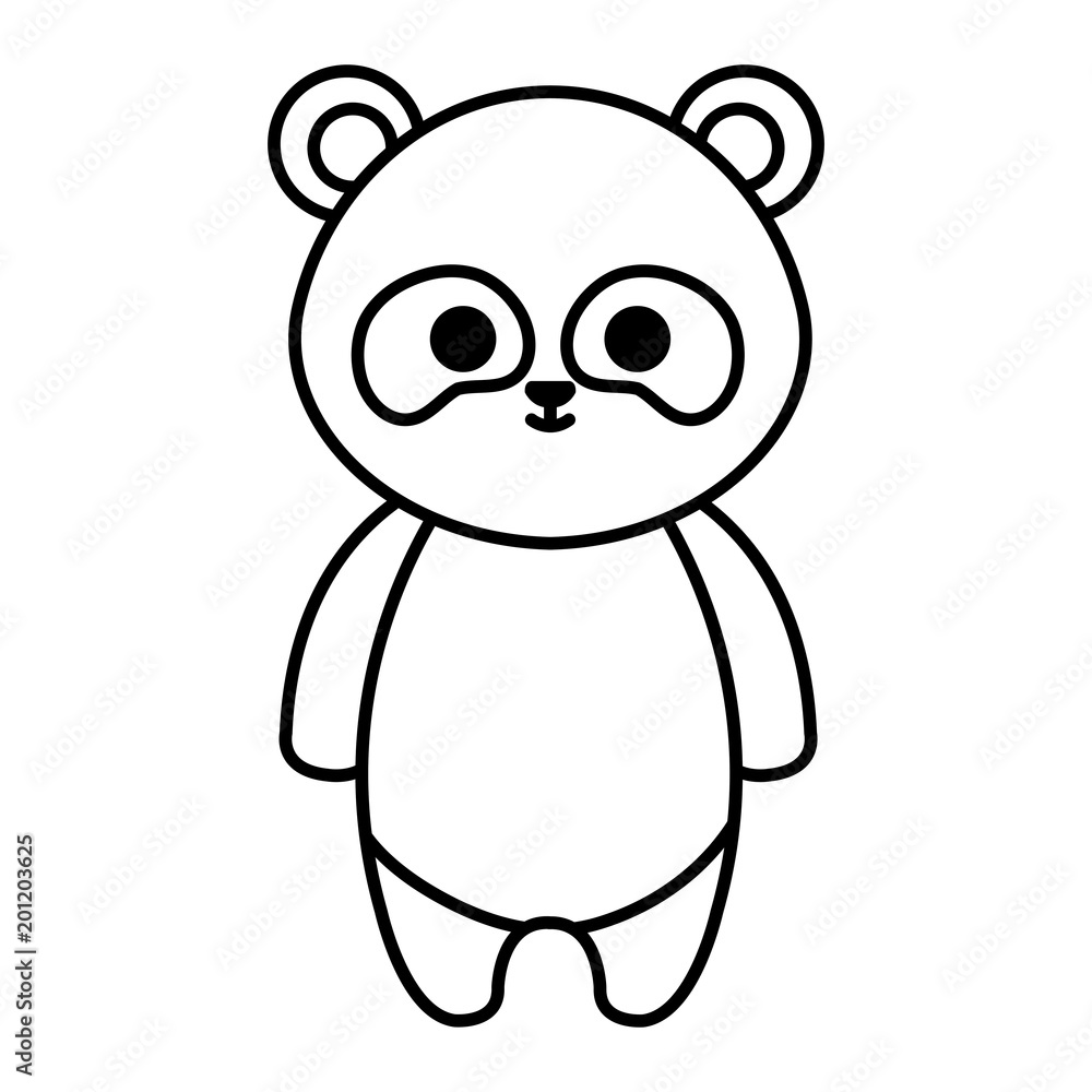 cute panda bear tender character vector illustration design cute panda bear tender character vector illustration design