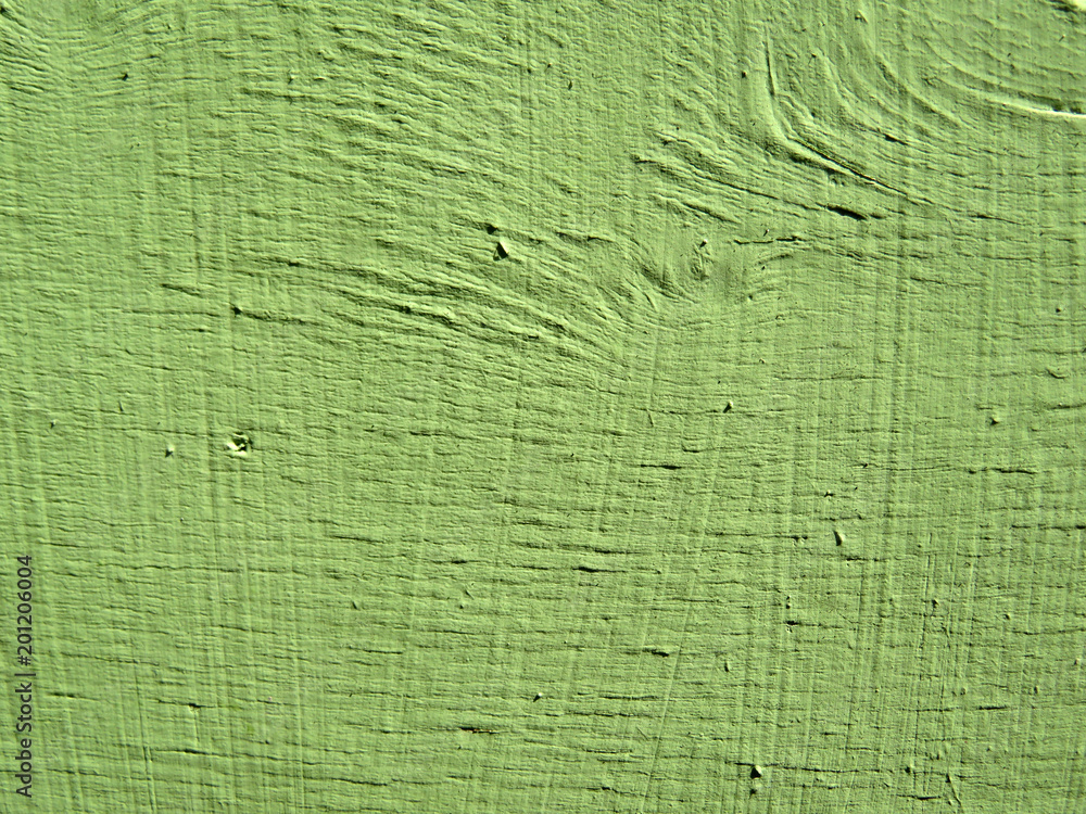 Obraz premium Green painted wooden surface texture. Rough wall background
