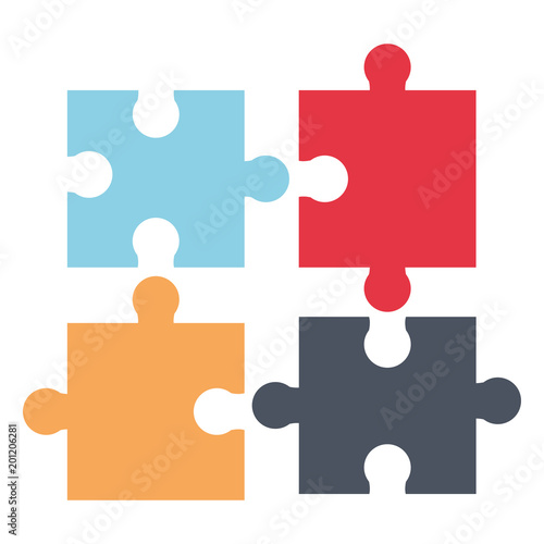 puzzle game pieces icon vector illustration design