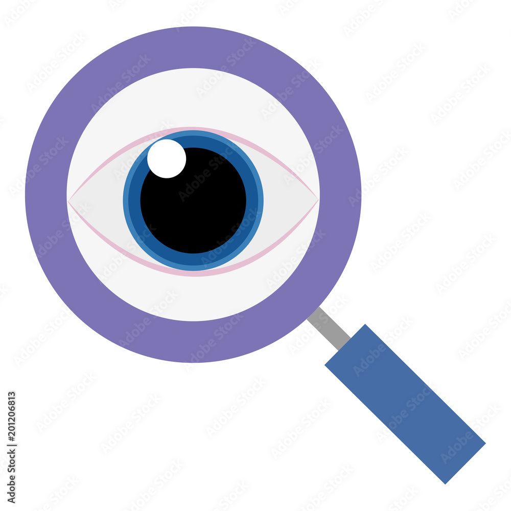 magnifying glass with human eye vector illustration design magnifying glass with human eye vector illustration design