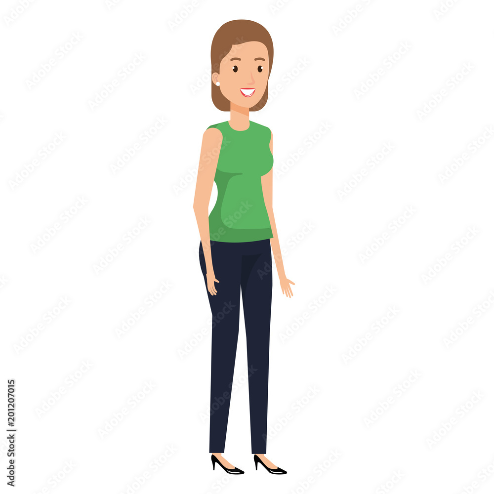 Fototapeta premium businesswoman avatar character icon vector illustration design