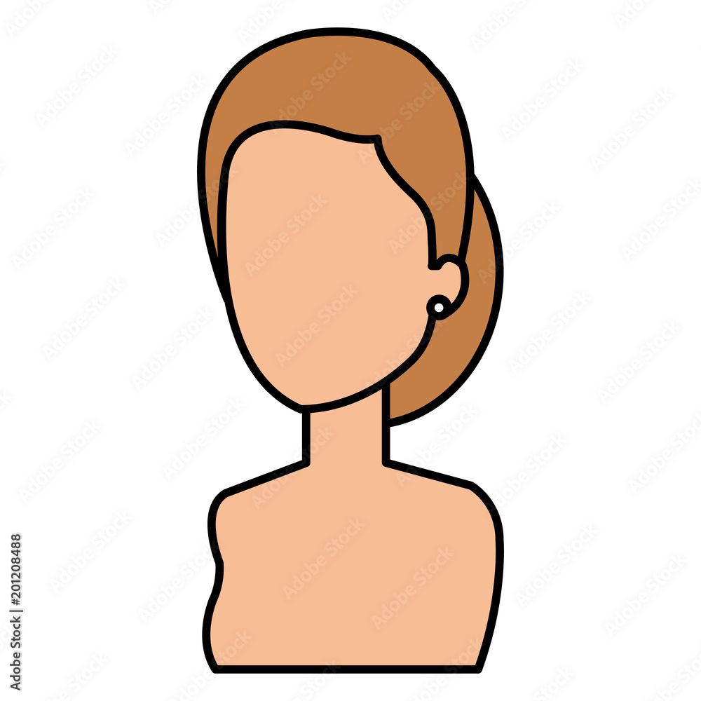 beautiful and young woman shirtless character vector illustration design beautiful and young woman shirtless character vector illustration design