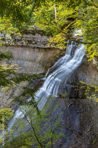 Chapel Falls at Pictured Rocks in the Upper Peninsula of Michigan  USA