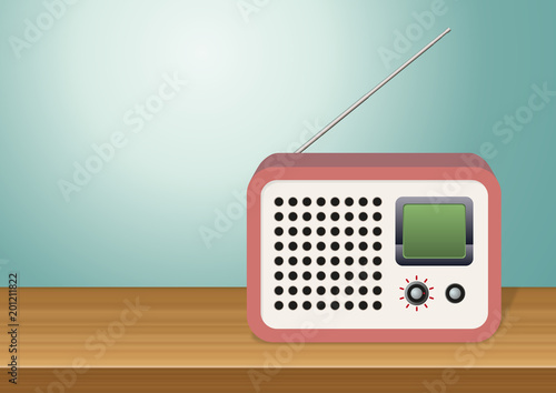 radio - information - vintage - musique - illustration - rétro - média - poste de radio - concept