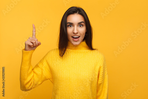 Excited woman having new idea