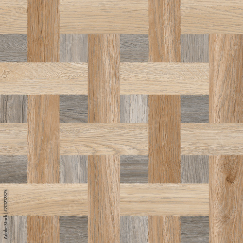 Abstract Paneling Pattern Seamless, Continuous Laminate Flooring