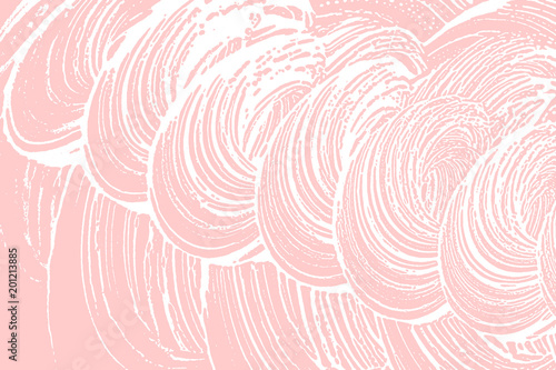 Natural soap texture. Admirable millenial pink foam trace background. Artistic fair soap suds. Cleanliness, cleanness, purity concept. Vector illustration.