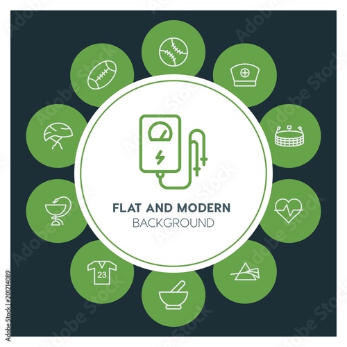 health, science, sports Infographic Circle outline Icons Set. Contains such Icons as  business,  website,  elements,  background,  pattern,  illustration and more. ..Fully Editable. Pixel Perfect
