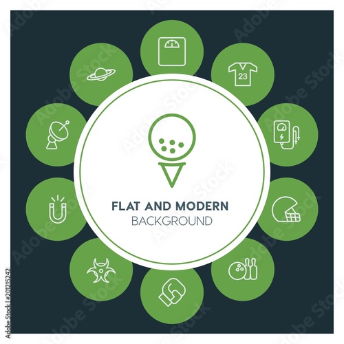 health, science, sports Infographic Circle outline Icons Set. Contains such Icons as  business,  website,  elements,  background,  pattern,  illustration and more. ..Fully Editable. Pixel Perfect