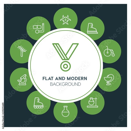health, science, sports Infographic Circle outline Icons Set. Contains such Icons as  business,  website,  elements,  background,  pattern,  illustration and more. ..Fully Editable. Pixel Perfect