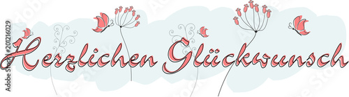 Herzlichen Glückwunsch - Grußkarte