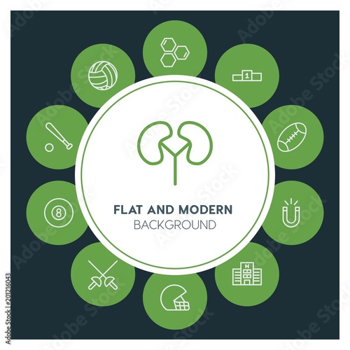 health, science, sports Infographic Circle outline Icons Set. Contains such Icons as  business,  website,  elements,  background,  pattern,  illustration and more. ..Fully Editable. Pixel Perfect