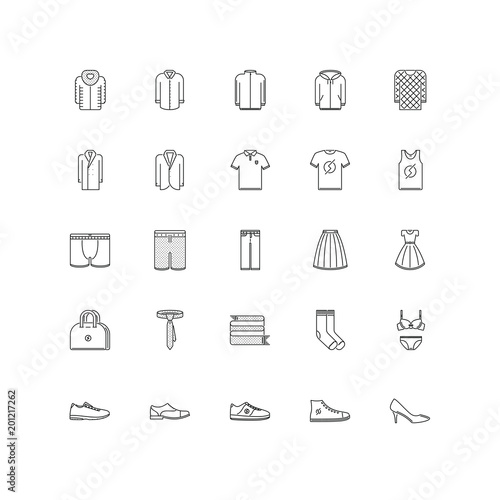 clothes outline icons 25