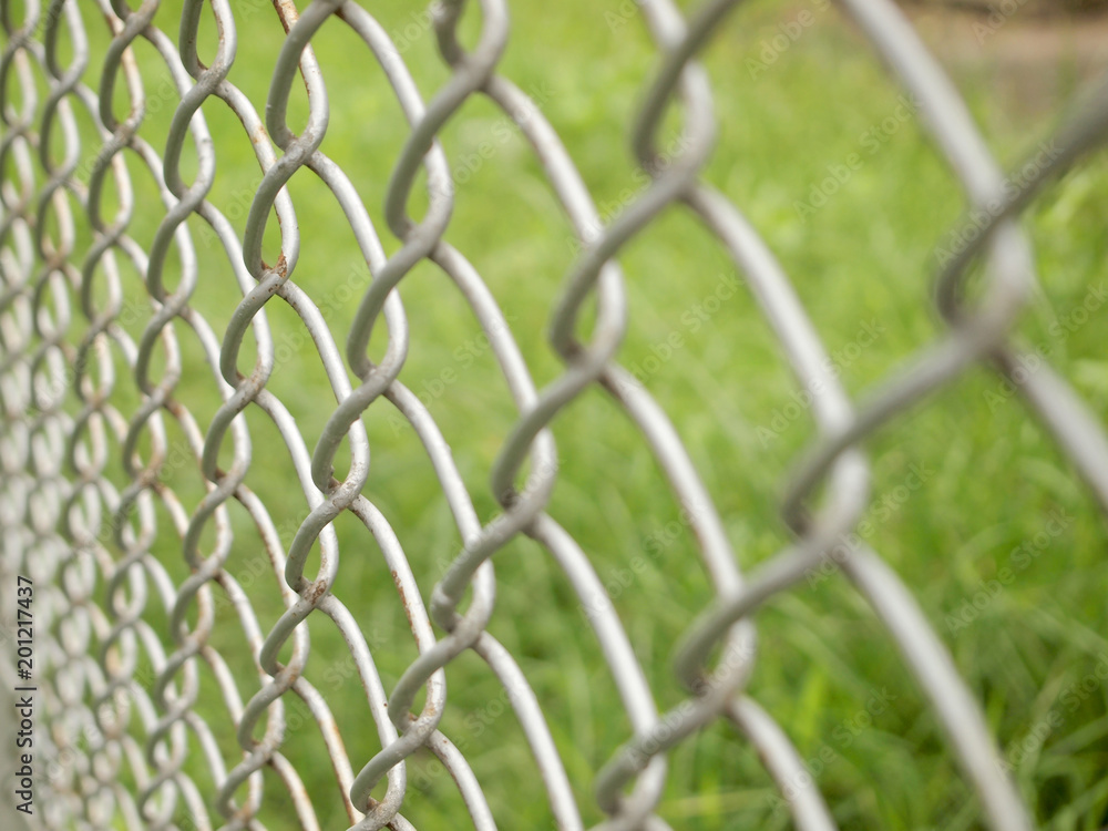 Fototapeta premium Chain Fence close up