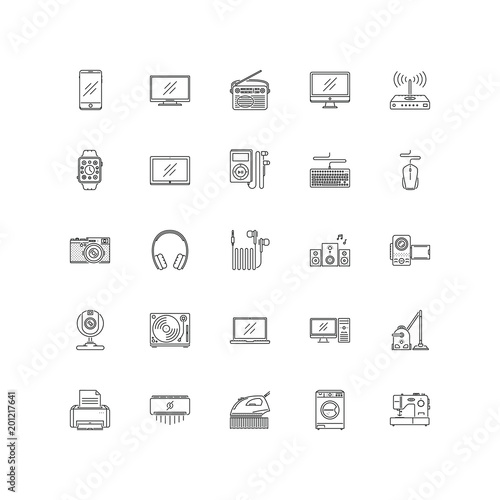 electronics outline icons 25