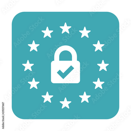 Euro Security Lock Icon