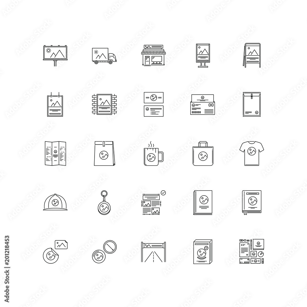 branding outline icons 25