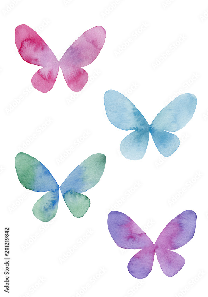 アゲハ蝶のセット 水彩イラスト Stock Illustration Adobe Stock
