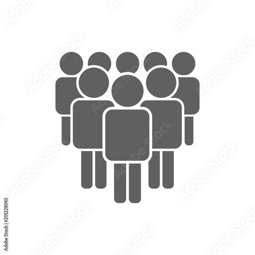 Crowd symbol. Group of people icon.