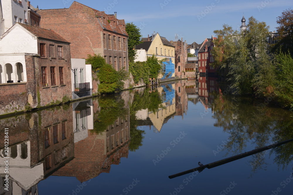 Obraz premium night view- Gent