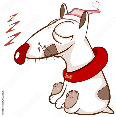  Illustration of a Cute Dog. Cartoon Character 