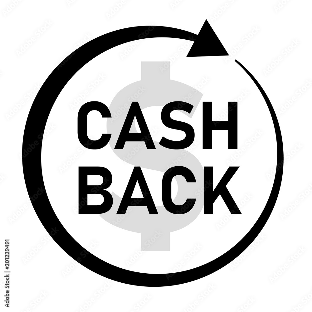 cash back icon on white background. cash back sign. flat style. money