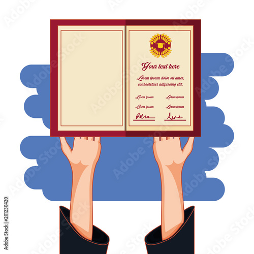graduation card invitation icon vector illustration design