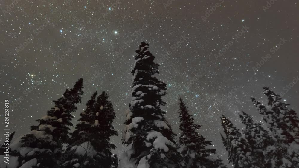 An Astro photography time lapse - Powder king - BC - Canada