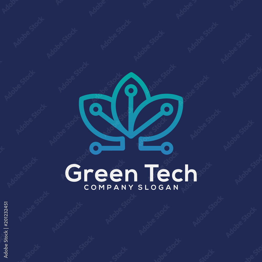 Green technology logo template vector illustration Green technology logo template vector illustration