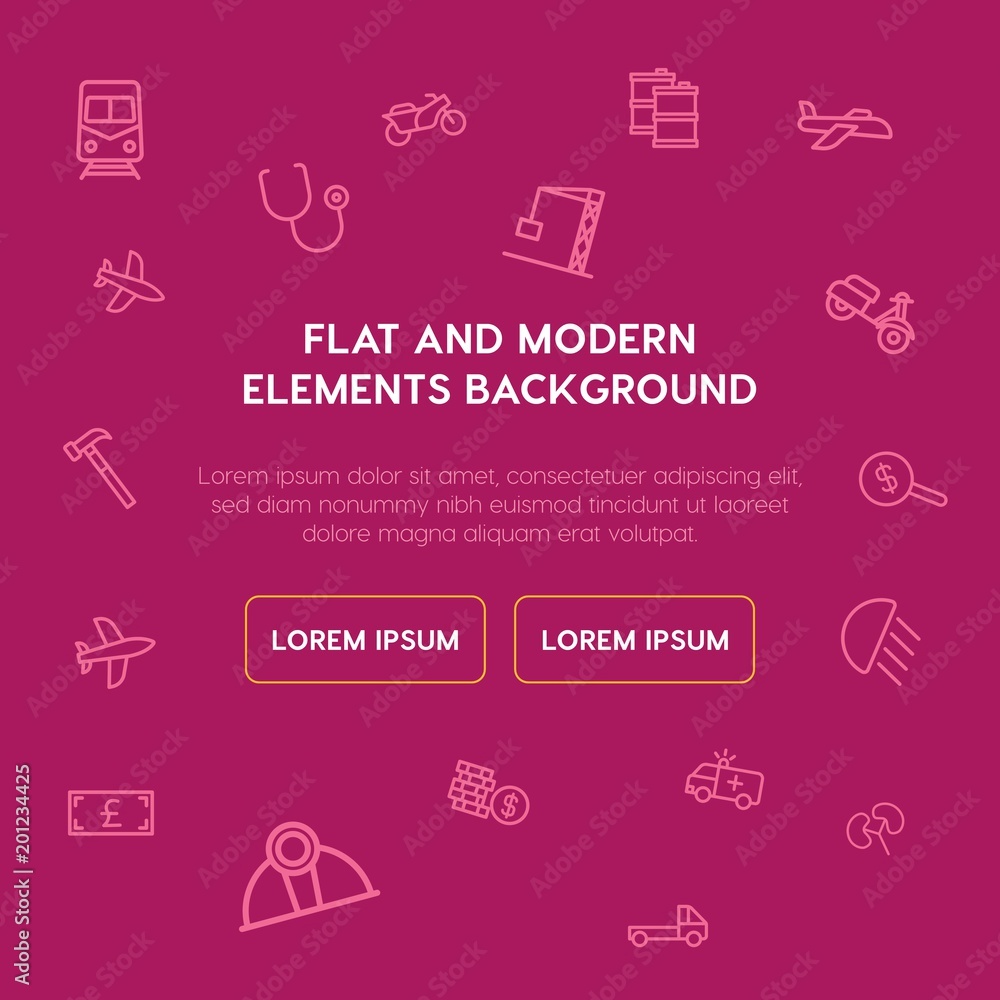 transports, industry, health, money outline vector icons and elements background concept on violet background...Multipurpose use on websites, presentations, brochures and more transports, industry, health, money outline vector icons and elements background concept on violet background...Multipurpose use on websites, presentations, brochures and more