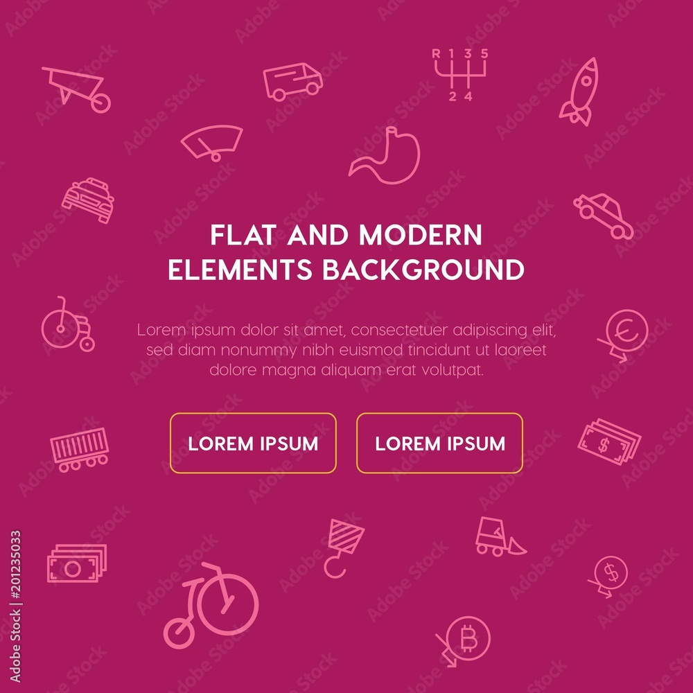 Obraz premium transports, industry, health, money outline vector icons and elements background concept on violet background...Multipurpose use on websites, presentations, brochures and more