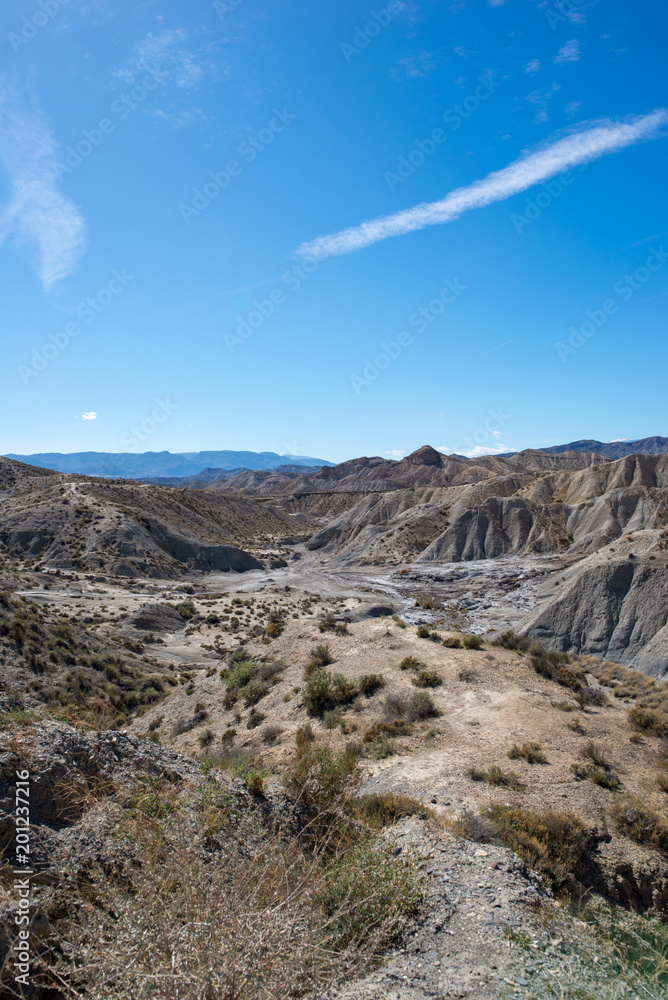 The desert of the Tabernas in Almeria