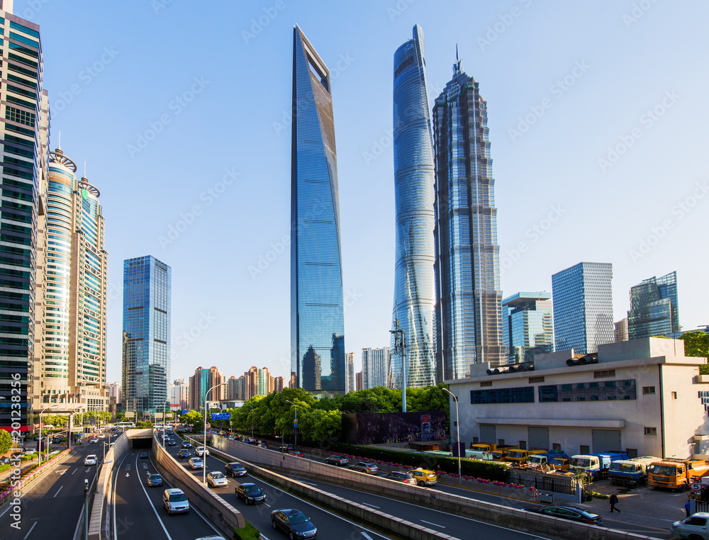 beautiful night in shanghai,view from suzhou river