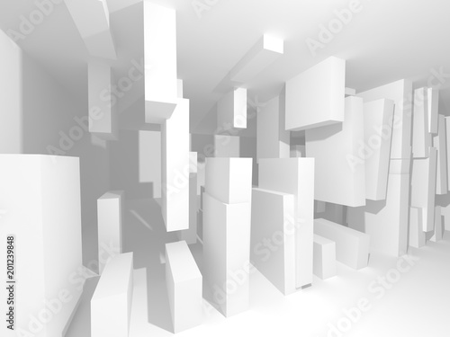 Abstract Modern White Architecture Background