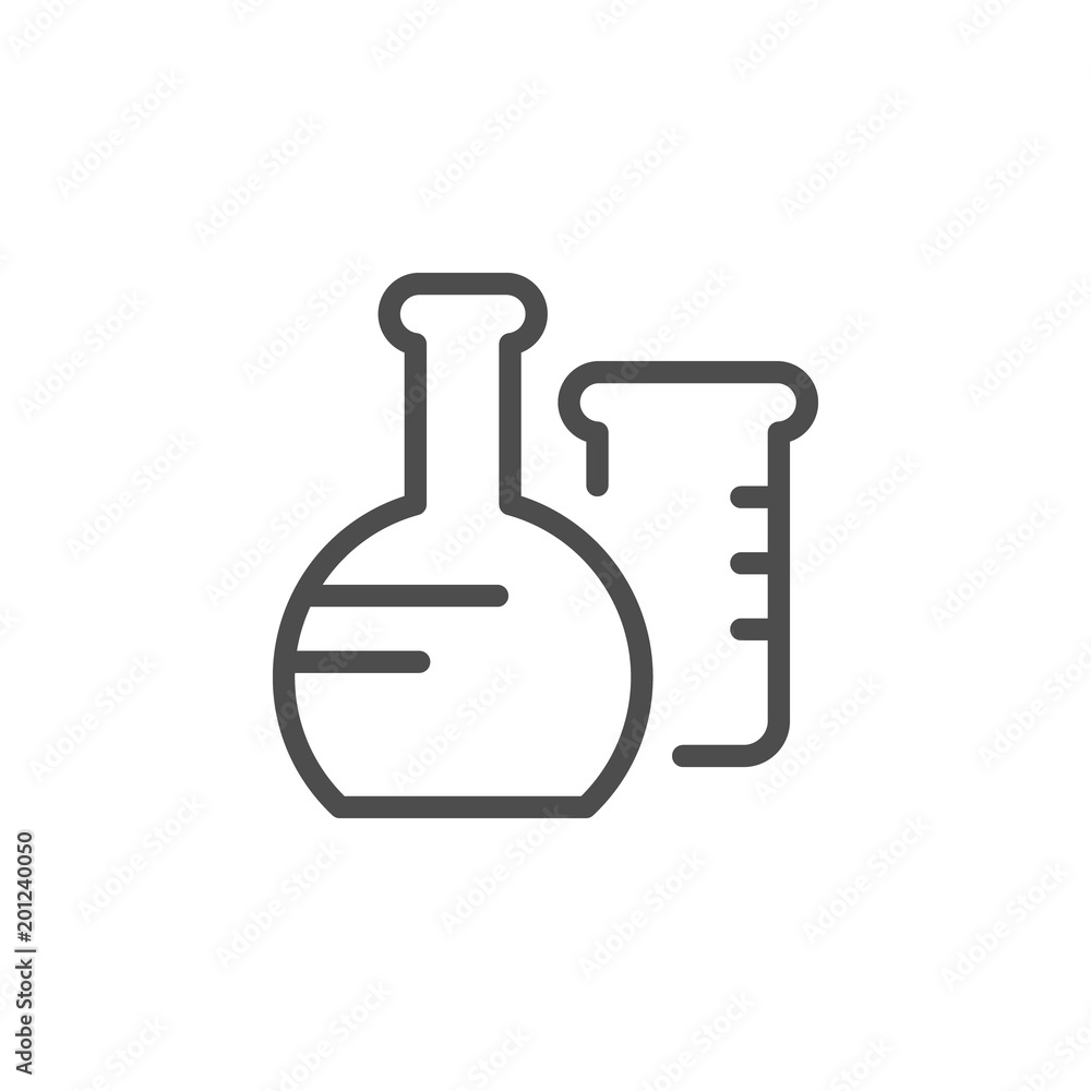 Flask line icon Flask line icon