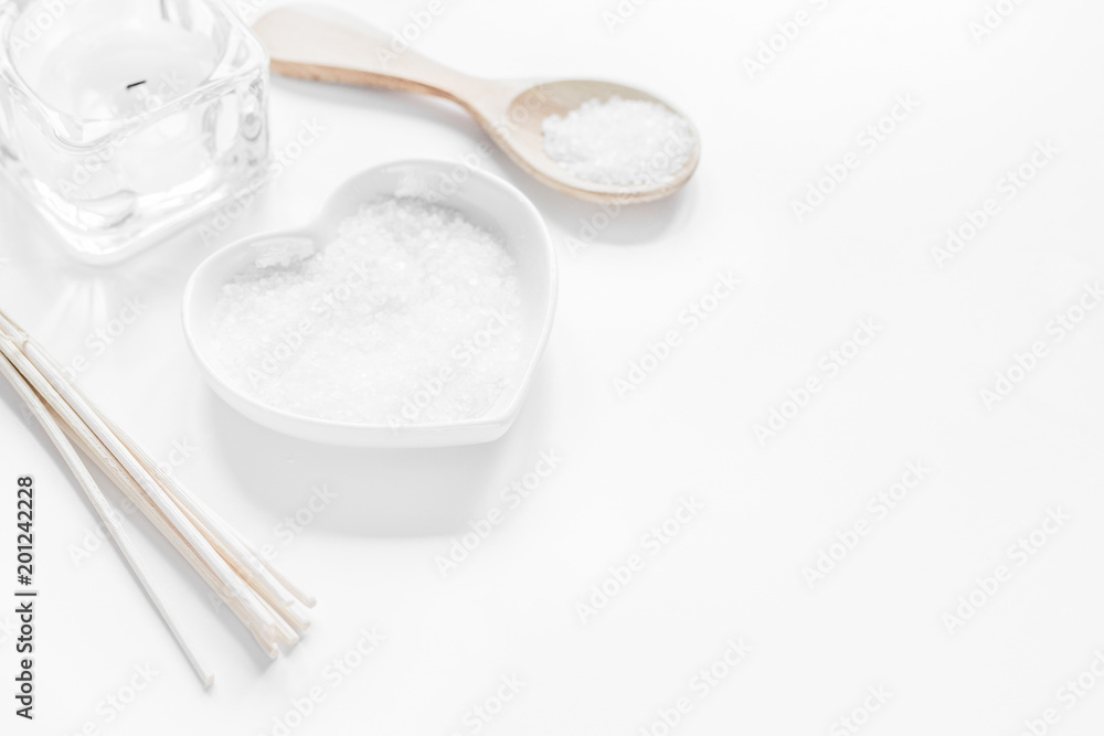 cosmetic set in body care consept on white table background mock cosmetic set in body care consept on white table background mock