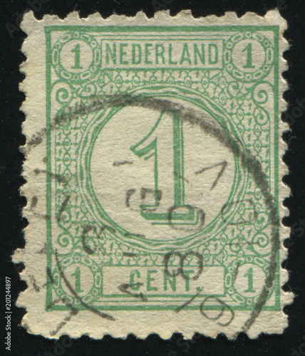 Netherlands retro stamp