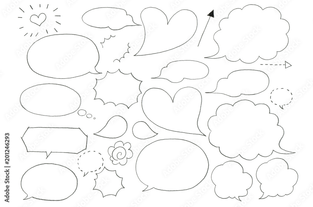 Obraz premium 吹き出しまとめ