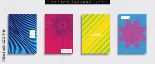 Vector cover designs. Future Poster template. Smartphone modern background set.