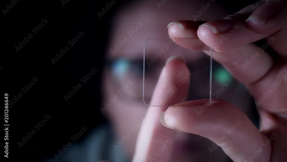 4K Future Transparent Smart Device, Woman Leaving Fingerprint 4K Future Transparent Smart Device, Woman Leaving Fingerprint