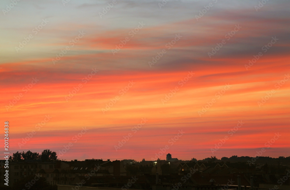 Fototapeta premium Sunset in Torun. Poland