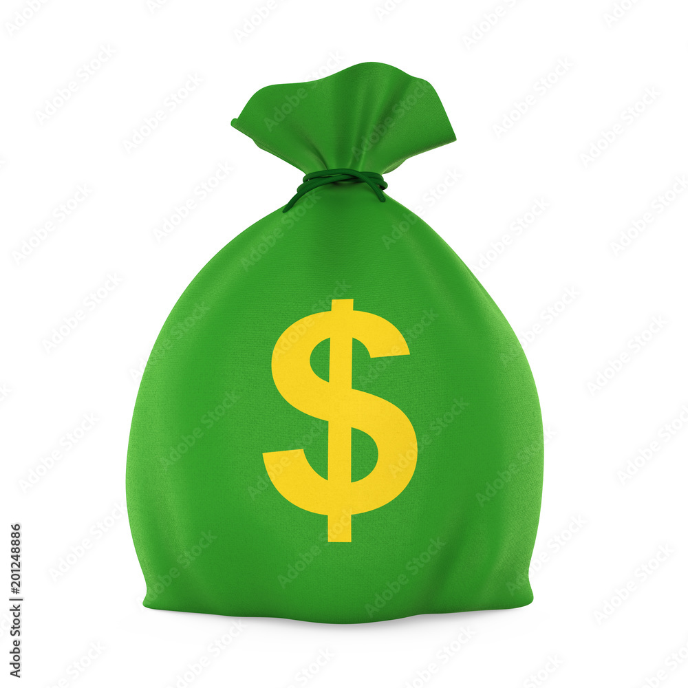 Money Bag with Dollar Currency Sign Isolated Money Bag with Dollar Currency Sign Isolated