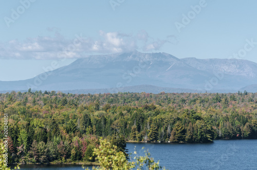 Wallpaper Mural Sunny day at Cole Overlook shows Salmon Stream Lake with Mount Katahdin in background Torontodigital.ca