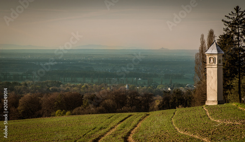 Fototapeta Naklejka Na Ścianę i Meble -  Kapliczka na polu przy drodze