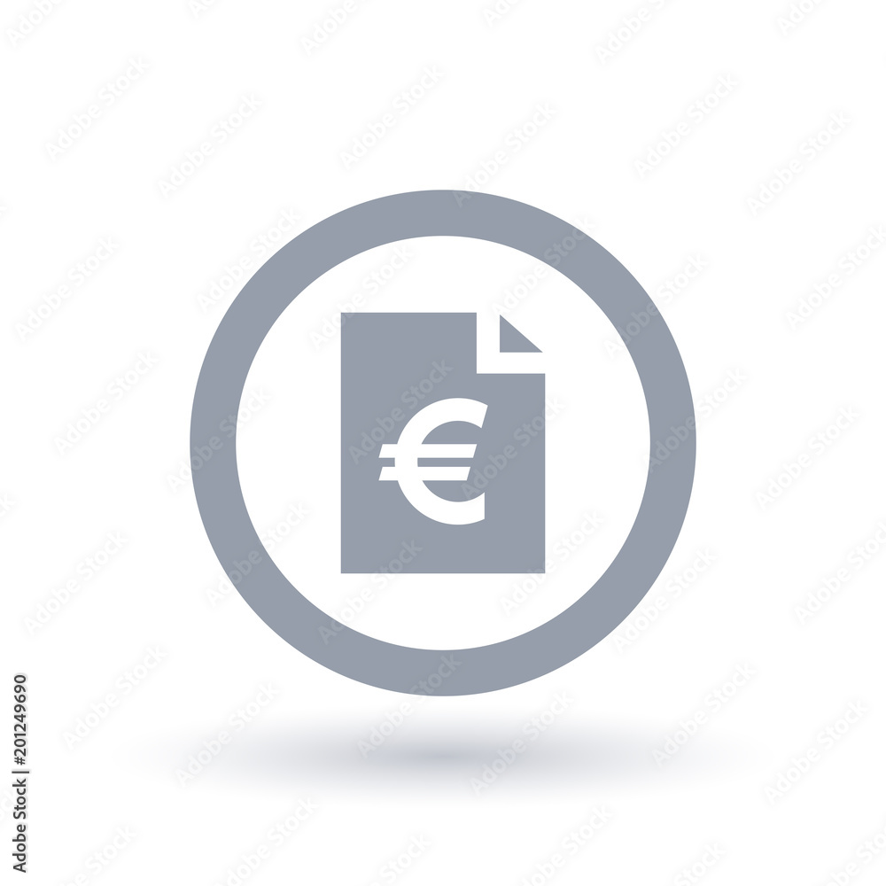 Paper Euro bill icon - European money document symbol Paper Euro bill icon - European money document symbol