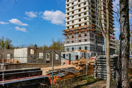 Construction site of a residential multi-storey building 